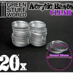 Acrylic Bases - Round 25 mm CLEAR