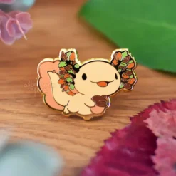 Autumn Axolotl Enamel Pin