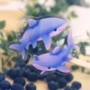 Blueberry Shark Clear Sticker