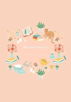 Book Lover's Embroidered Journal