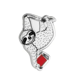 Book Sloth Pin