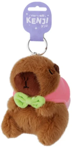 Capybara Plush Keychain Brown