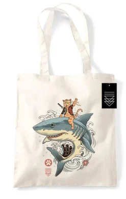 Catana Shark Natural Tote Bag