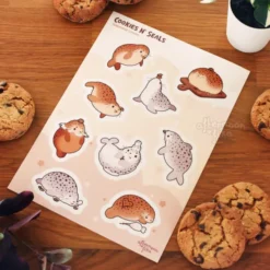 Cookies And Cream Seals Sticker Sheet