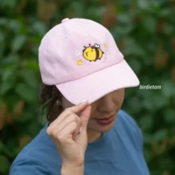 Corduroy Cap Pink - Guinea Bee