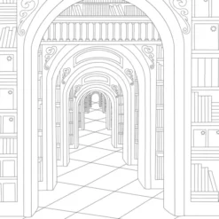 Cozy Bookshops: Colouring Book