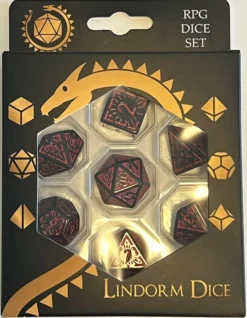 Dawn Stars Dark Black Set of 7 Dice