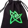 Dice Bag: Black bag w green Elder Sign