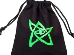 Dice Bag: Black bag w green Elder Sign