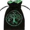 Dice Bag: Forest Black/Green Velour