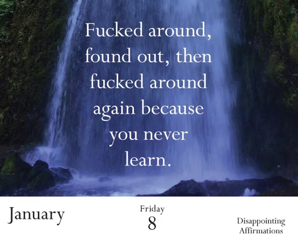 Disappointing Affirmations 2027 Daily Calendar