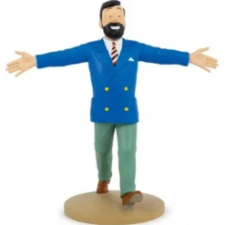 Figur 12 cm resin Haddock i blå kavaj