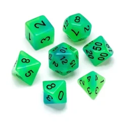 Fluorescent Green & Blue - Numbers: Black