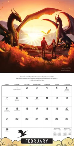 Fourth Wing 2027 Wall Calendar - Officially Licensed Fan Art