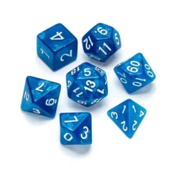 Glitter Blue - Numbers: White