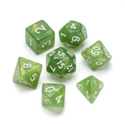 Glitter Green - Numbers: White