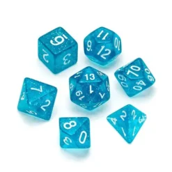 Glitter Light Blue - Numbers: White