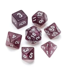 Glitter Purple - Numbers: White