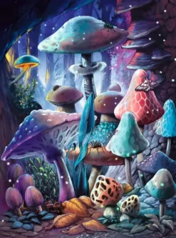 Glow-in-the-Dark Jigsaw Moonlight Mushrooms 500 pcs