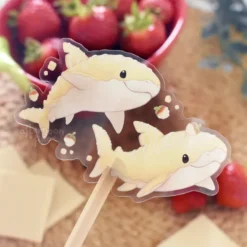 Great White Chocolate Sharks Clear Sticker