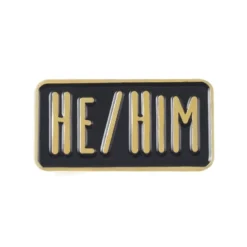 He/Him Simple Pronoun Pin