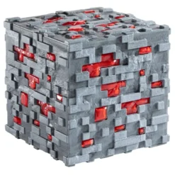 Illuminating Redstone Ore Cube Replica 10 cm