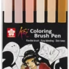 Manga Koi Colouring Brush Pen Set 6 Pcs