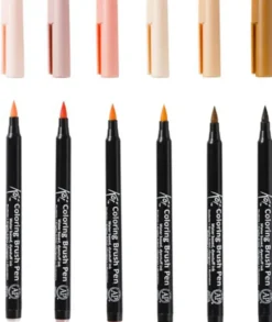 Manga Koi Colouring Brush Pen Set 6 Pcs