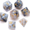 Marble Series: Black & Grey - Numbers: Gold