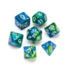 Marble Series: Blue & Green - Numbers: White