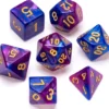 Marble Series: Blue & Purple - Numbers: Gold