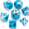 Marble Series: Blue & White - Numbers: Black