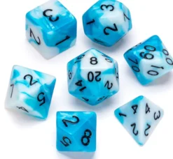 Marble Series: Blue & White - Numbers: Black