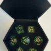 Meadow Dragonflies set of 7 Glass Dice