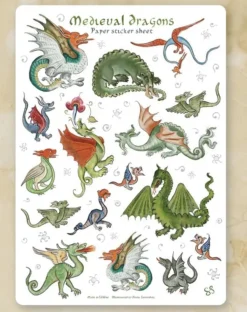 Medieval Dragons Sticker Set