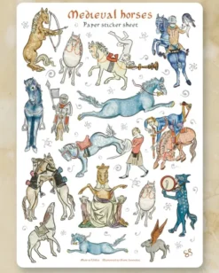 Medieval Horses Sticker Set
