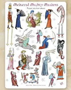 Medieval Mighty Maidens Sticker Set