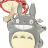 Metal Brooch Large Totoro Mushroom