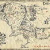 Middle Earth Parchment Poster 66 x 46cm