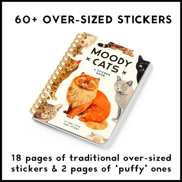 Moody Cats Sticker Book