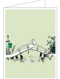Moomin Letterpress Greeting Card - Mumin på bron