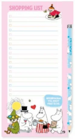 Moomin Magnetic Shopping List w/ Pen
