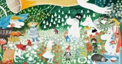 Moomin Mini Poster - Sommarkalas med muminkaraktärer