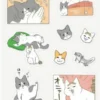 My Cat Is Such A Weirdo Sticker Set Green