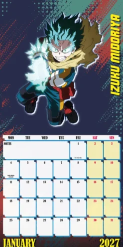 My Hero Academia 2027 Official Calendar