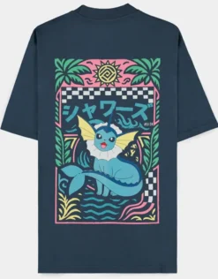 Navy Vaporeon Short Sleeved T-shirt (Loose fit)