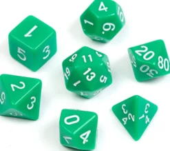 Opaque Series: Green - Numbers: White