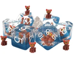 Orange Tabby Cat set of 7 dice