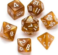 Pearl Series: Gold - Numbers: White