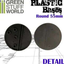 Plastic Bases - Round 55mm BLACK